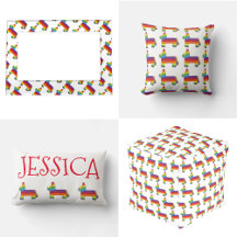 Rainbow Donkey Piñata Bed and Bath Collection