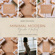 Minimal Modern Gender Neutral Baby Shower Theme