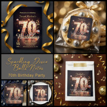 Sparkling Disco & Music Notes 70th Birthday Party