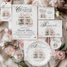 New Chapter Begin Book Wildflower Baby Girl Shower