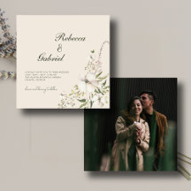 Elegant Watercolor Floral Photo Weddings