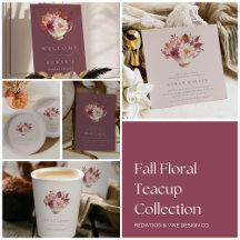 Fall Floral Teacup Bridal Shower