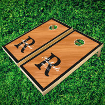 Custom Wedding Monogram Family Name Cornhole Sets