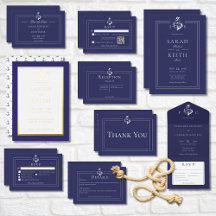Navy Blue Nautical Anchor Wedding Collection