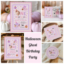 Pink Cute Halloween Ghost Birthday