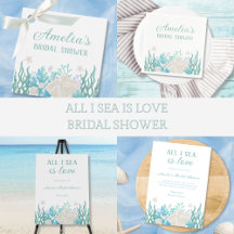 All I Sea Is Love Beach Ocean Bridal Shower
