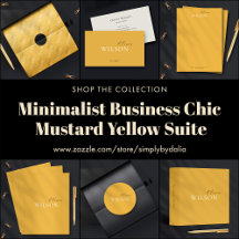 Minimalist Business Chic Mustard Yellow Suite