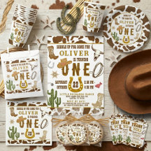 First Rodeo Western Cowboy Boys 1st Birthday Party