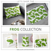 Green Frog Cartoon Pattern Art