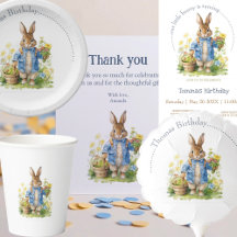 Watercolor Peter Rabbit Birthday