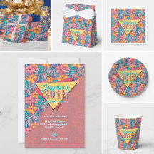 Retro Tropical Floral Birthday Party