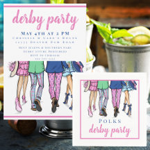 Modern Derby Party Illustration | Stylish Couples 
