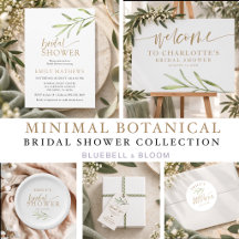 Minimal Botanical Bridal Shower Collection