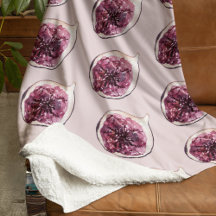 Modern Beauty Pastel Purple Figs Pattern