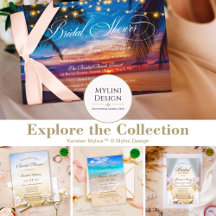 Beach Bridal Shower Invitations and Items