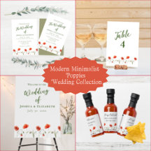 Modern Minimalist Poppies Wedding Collection