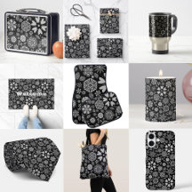 Black And Gray Retro Floral Art Seamless Pattern