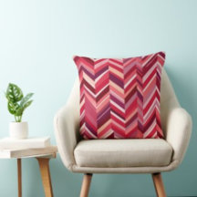 Poppy, Pink, Mauve Chevron