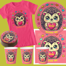 Cute Hedgehog Birthday Girl