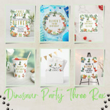 Dinosaur Birthday Party Three Rex