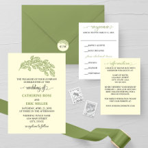 Artistic Line Leaves Wedding Collection