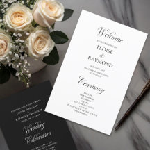 Elegant Minimalist Black & White Wedding
