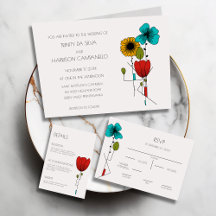 Contemporary Art Noveau Floral Wedding