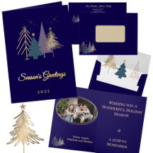 Elegant Luxury Holiday Christmas Card Selection 