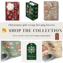 Christmas Gift Wrap & Accessories for Pug Lovers