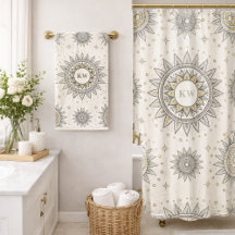 Gray Gold Mandala Pattern Home Decor