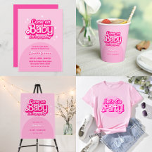 trendy pink Let's Go Party 