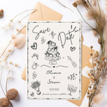 Hand Drawn Scribble Quirky Wedding 