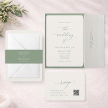 Sage Green & Ivory Wedding Stationery Collection