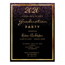 Graduation party 2025 - black gold purple