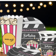 Movie Night Birthday Party for Girls