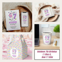 Rainbow 7th Birthday Party   I Was 6, Now 7