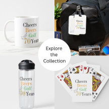 70th Birthday Golf Cheers Beers Gifts