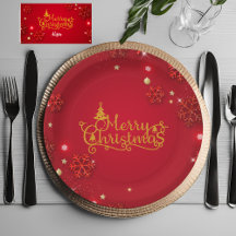 Christmas Paper Plates & Cups