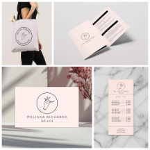Minimalist Hand and Lashes Logo Business Suite