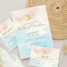 A Modern Beach Themed Wedding Collection
