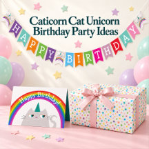 Caticorn Cat Unicorn Birthday Party Ideas