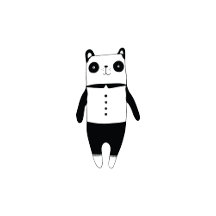 Black and white