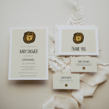 Cute lion baby shower