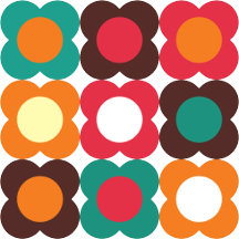 Groovy 70s Retro Flower Pattern
