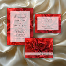 Red Carnation Floral Wedding