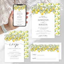 Mediterranean Italian Lemon wedding celebration