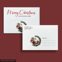 Classic Santa Claus Christmas Envelopes #09Q