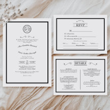 Classic Formal Black White Wedding Collection