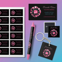 Pink Black Cleaning Service Supplies