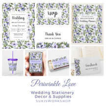 Periwinkle Love Wedding Stationery Decor Supplies